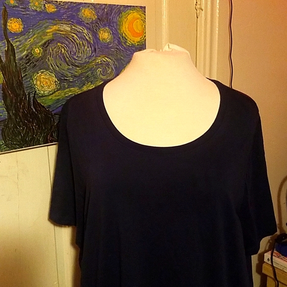 ROAMAN'S 22/24 1X NAVY BLUE TEE SHIRT - Picture 4 of 5